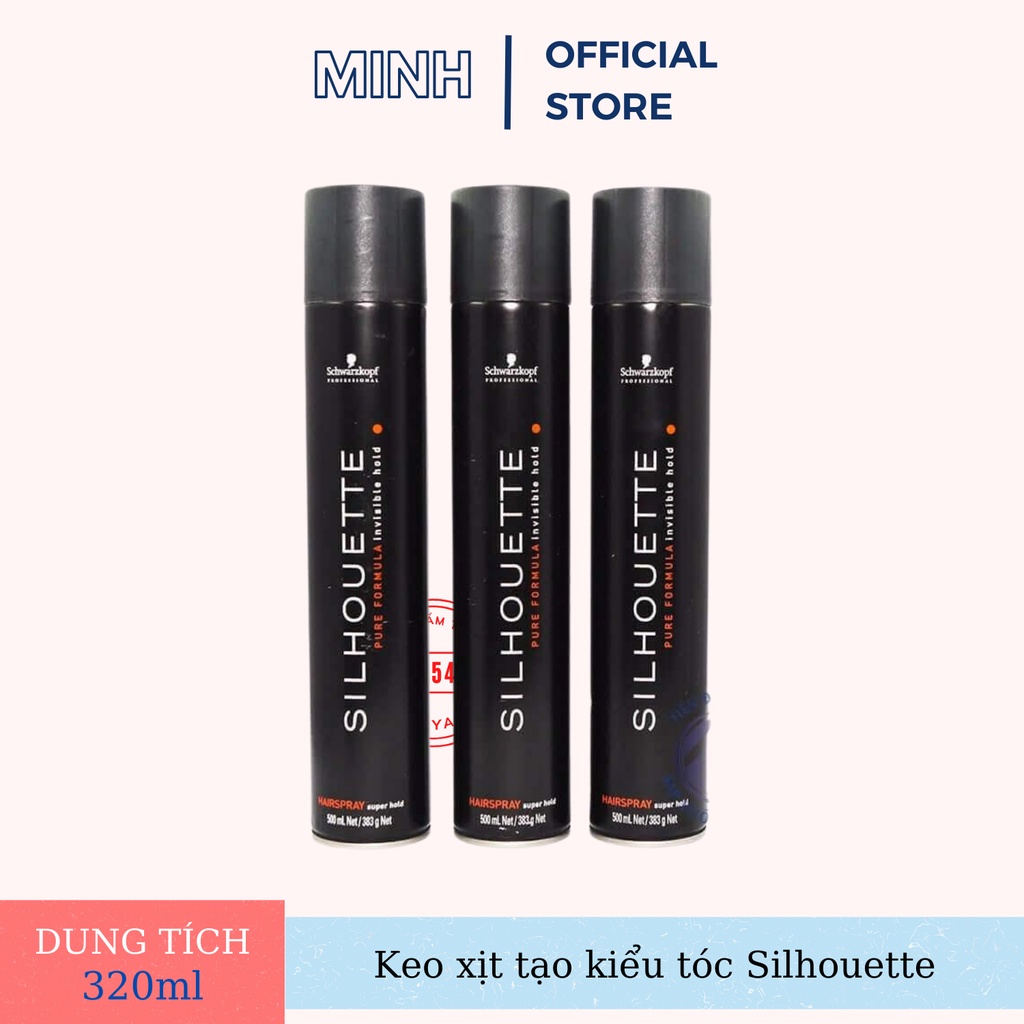 Gôm, keo xịt tóc SILHOUETTE 320ml tạo kiểu giữ nếp cho tóc. HÀNG CHÍNH HÃNG .
