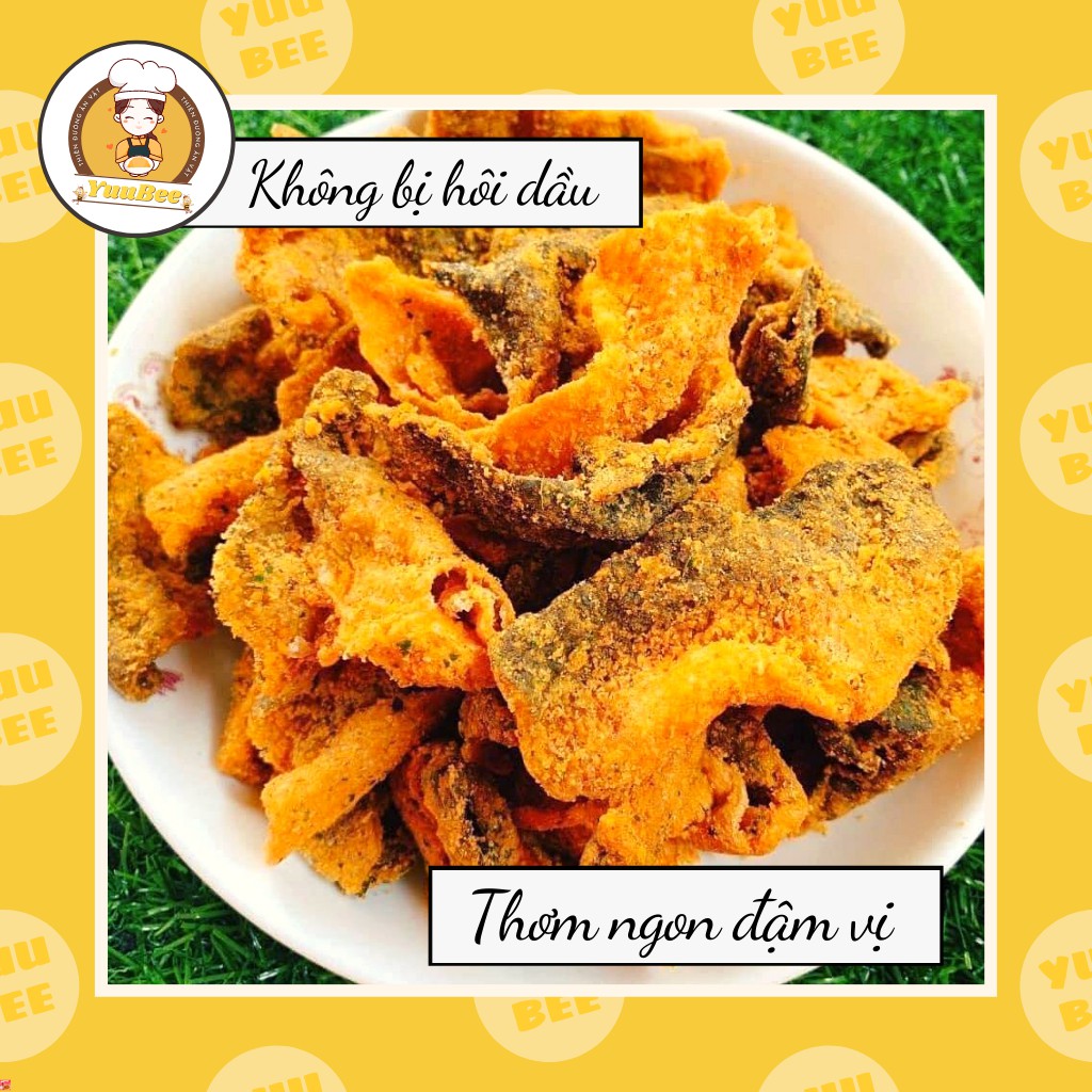 Da cá trứng muối giòn rụm thơm ngon đậm vị siêu rẻ 200g YUUBEE - Đồ ăn vặt Việt Nam - Ăn vặt YuuBee