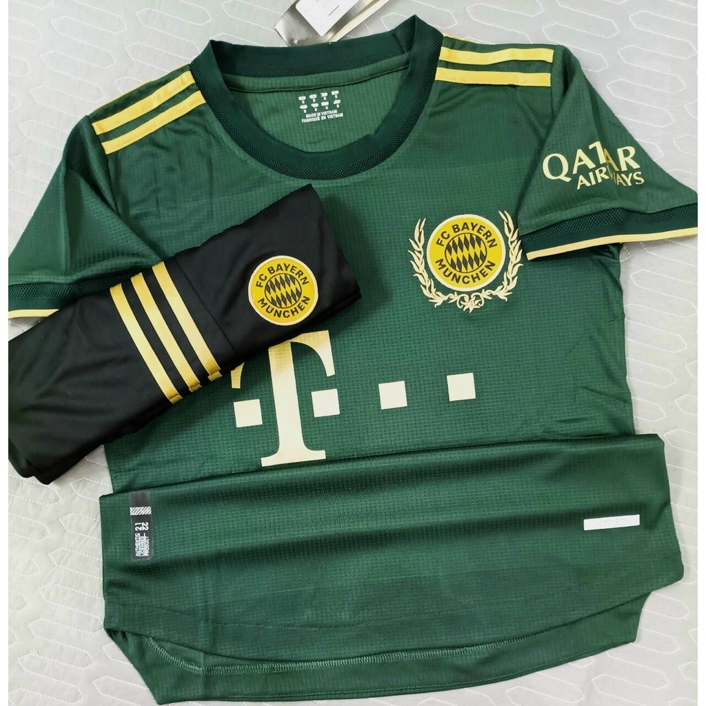 Áo bóng đá CLB Bayern Munich-Xanh LÁ-Away -Chất Vải Polyester Thái cao cấp-Siêu Thoáng