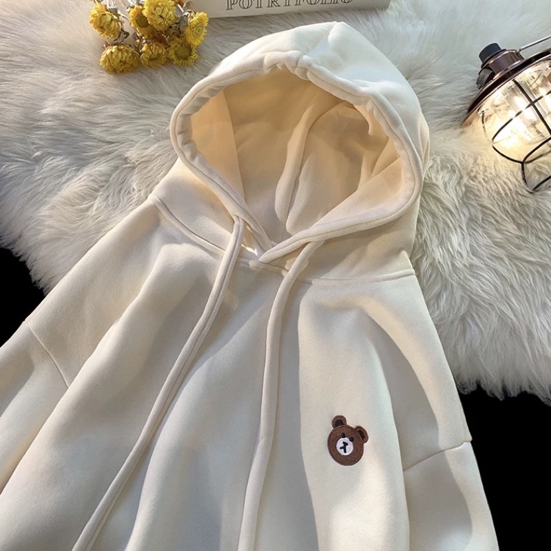 Áo hoodie nam nữ chất nỉ bông 2 lớp dày đẹp in hình gấuu