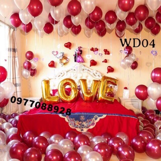 Set Trang Trí Phòng Cưới Tân Hôn WD04- Tặng Bơm Và Băng D