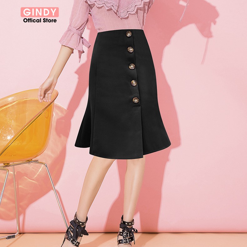 Chân váy nữ dài đuôi cá GINDY thời trang công sở thanh lịch hàng thiết kế V5122