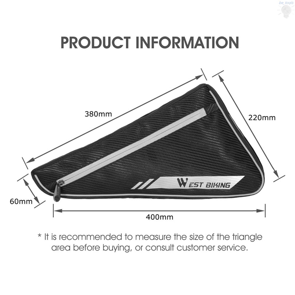 Túi đựng đồ hình tam giác gắn khung trước xe đạp