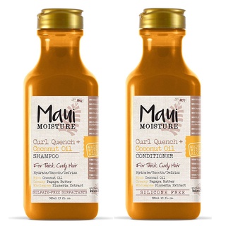 Dầu gội & dầu xả chống rối tóc maui curl quench 385ml