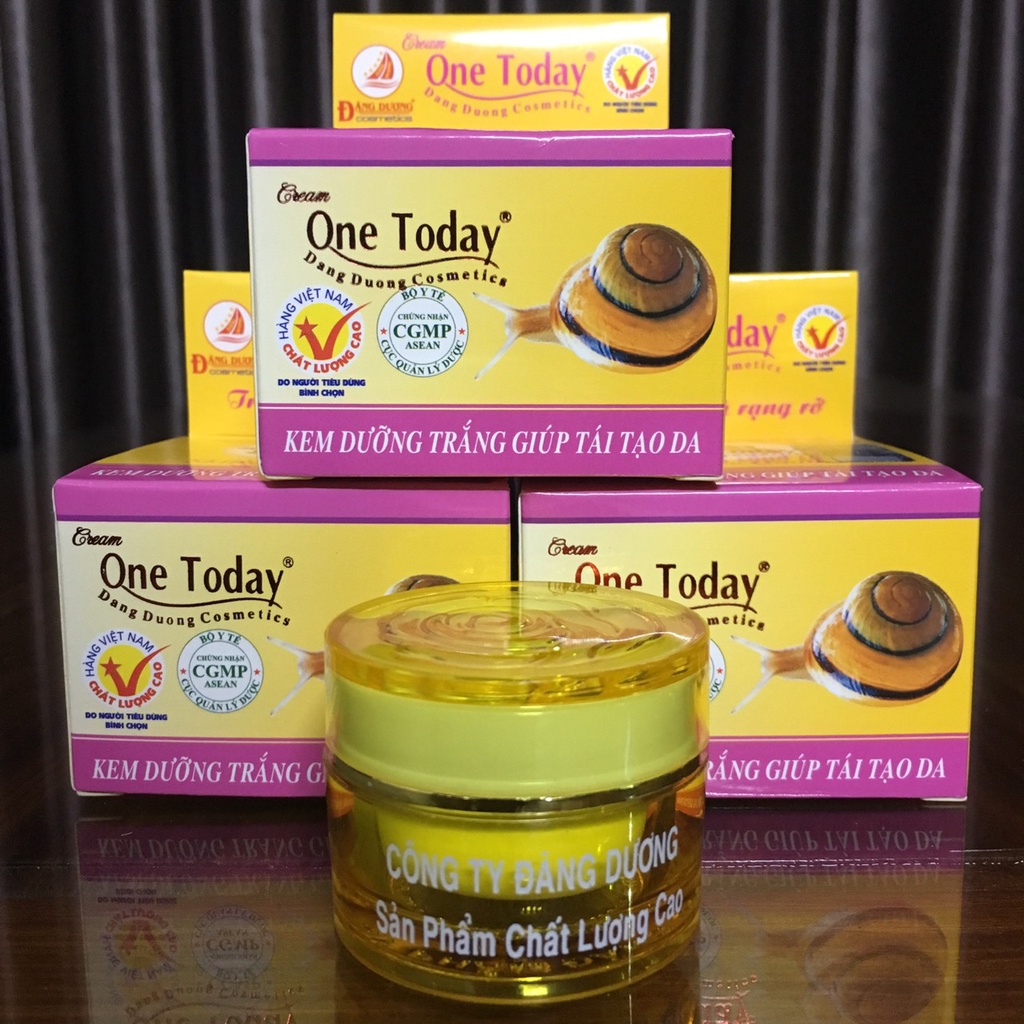 Kem dưỡng trắng da giúp tái tạo da One Today ốc sên 9g