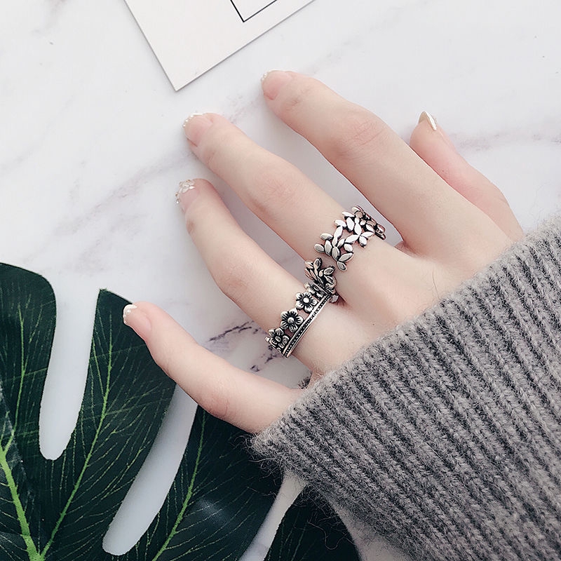 Nhẫn Đeo Tay Đính Đá Phong Cách Retro Cho Nữ