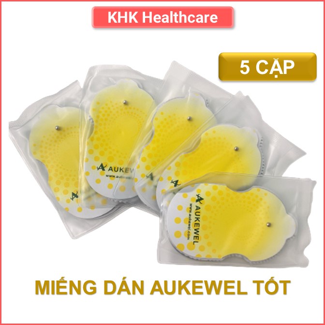 Combo 5 cặp dán điện xung Aukewel loại tốt (màu vàng)