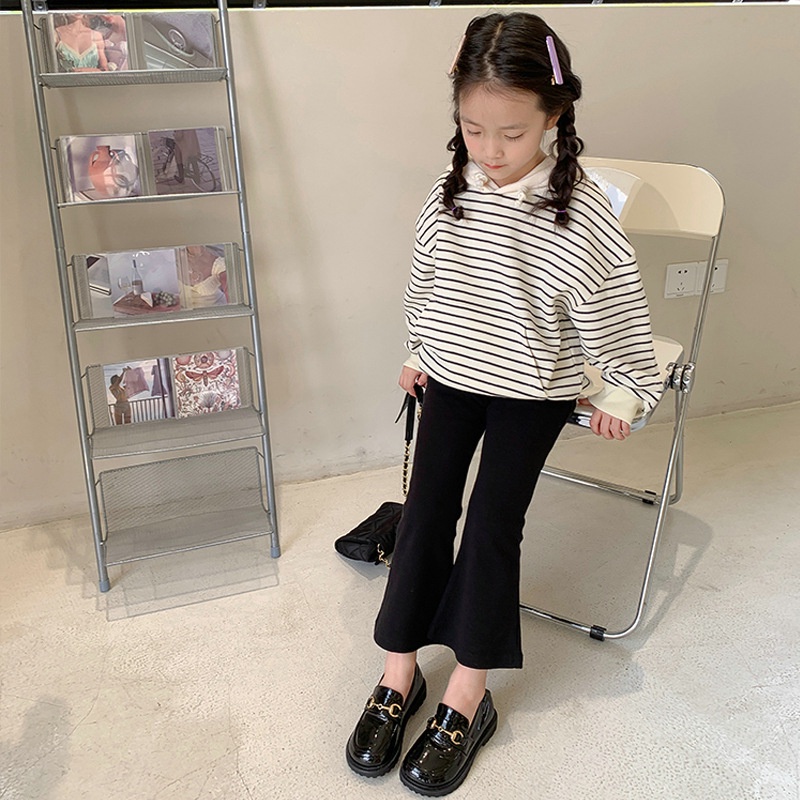 Quần dài Quần Ống Loe Màu Sắc Trơn Cho Bé Gái 3-8 Tuổi
