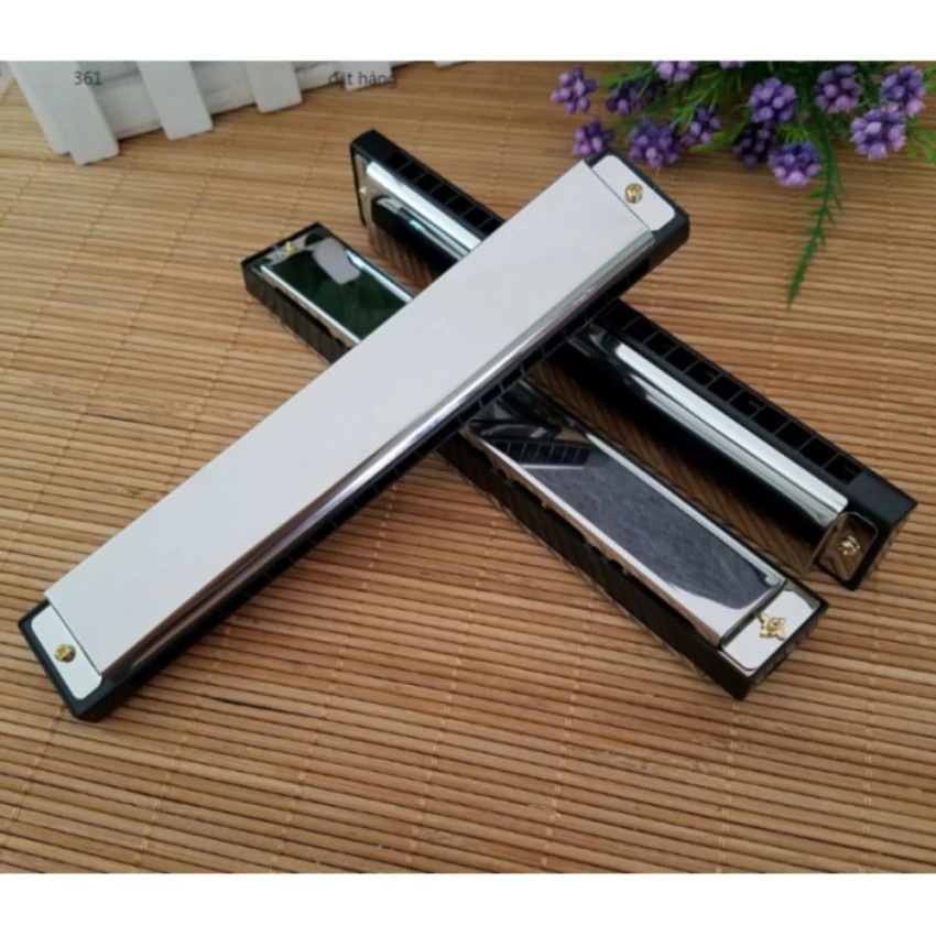 KÈN HARMONICA 24 LỖ CAO CẤP GG24 ( BẠC)