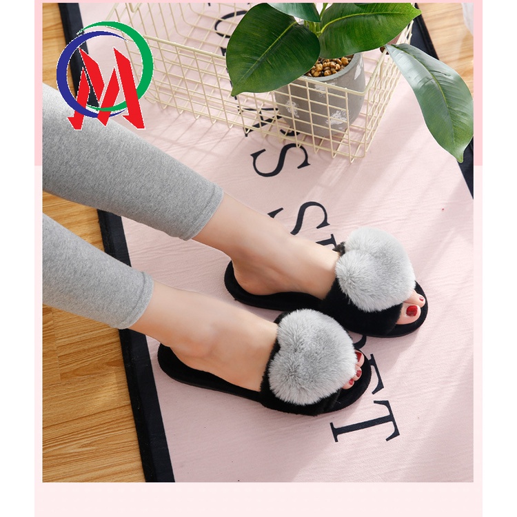 Dép lông trái tim mẫu mới