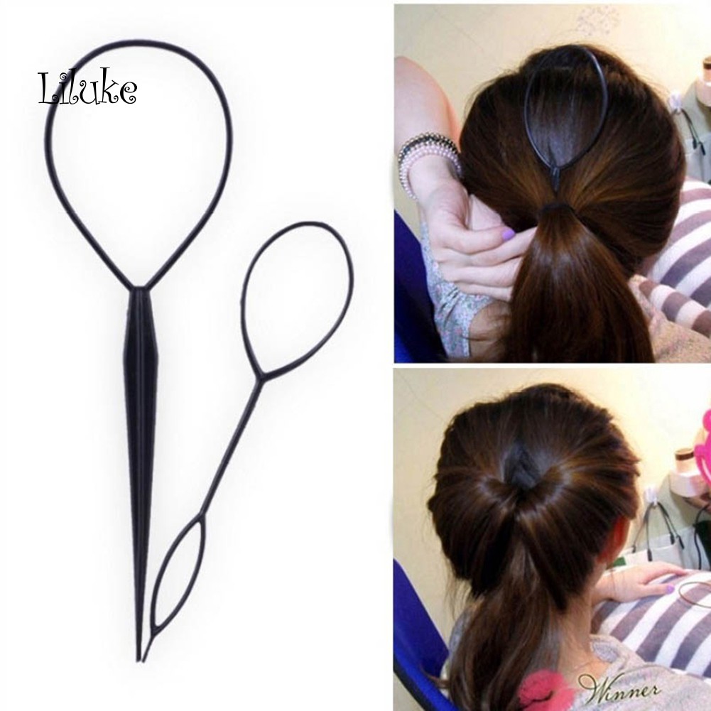 5Pcs Women Pull Hair Hook Needle Stick Fishtail Coil Comb Hairstyling Tools