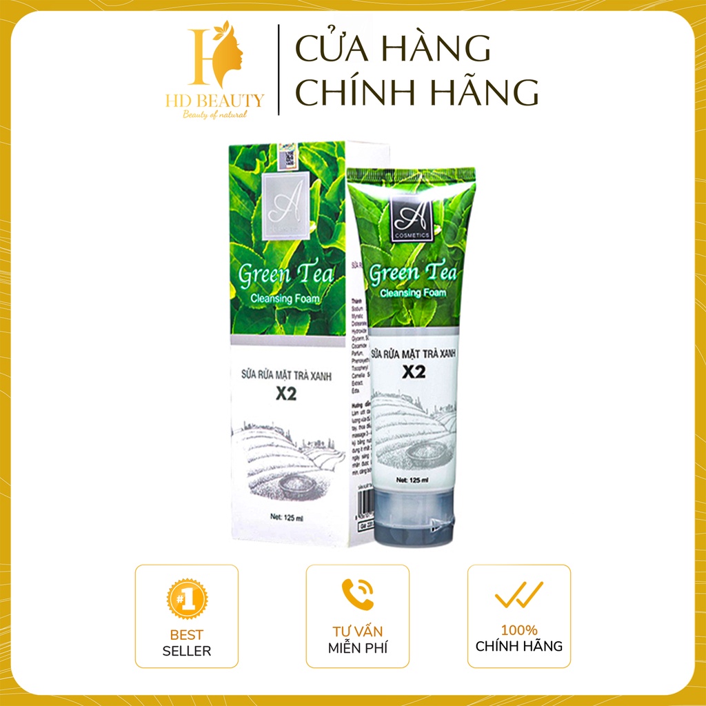 Sữa rửa mặt A Cosmetic chiết xuất trà xanh giúp làm sạch và ngừa mụn 120ml