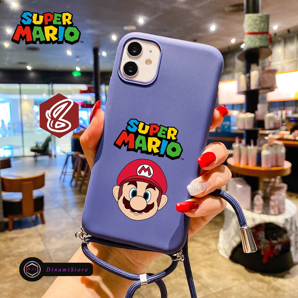 Ốp Điện Thoại Dẻo Họa Tiết Super Mario Kèm Dây Đeo Cho Samsung A6 J8 A6 + A8 A8 + M10 A10 A70 A70S Dii2763