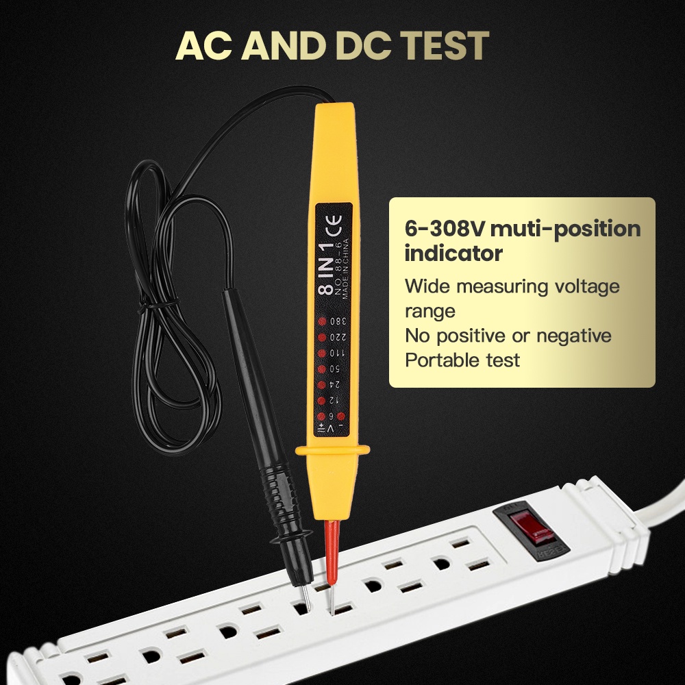 Bút thử điện EKEZ 8 trong 1 6-380V AC/ DC kiểm tra điện áp và cường độ dòng điện