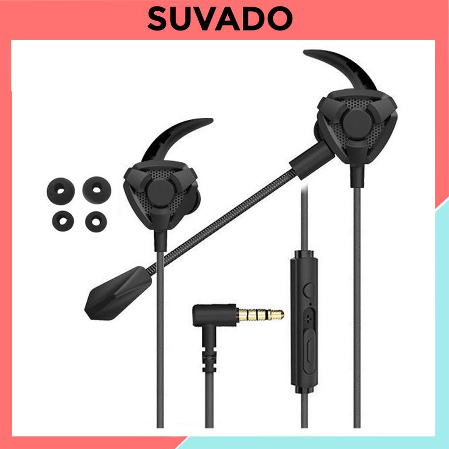 Tai nghe nhét tai có dây gaming mic rời Chuyên game G9 cho điện thoại máy tính micro nối dài chuẩn nhịp SUVADO