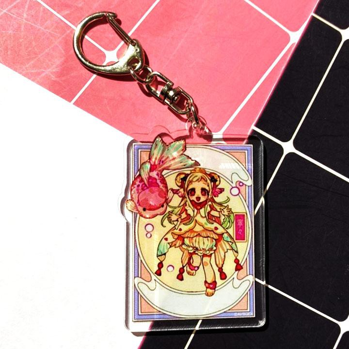 Móc khóa Jibaku Shounen Hanako-kun Ác quỷ trong nhà xí skin mica trong acrylic chibi anime cute