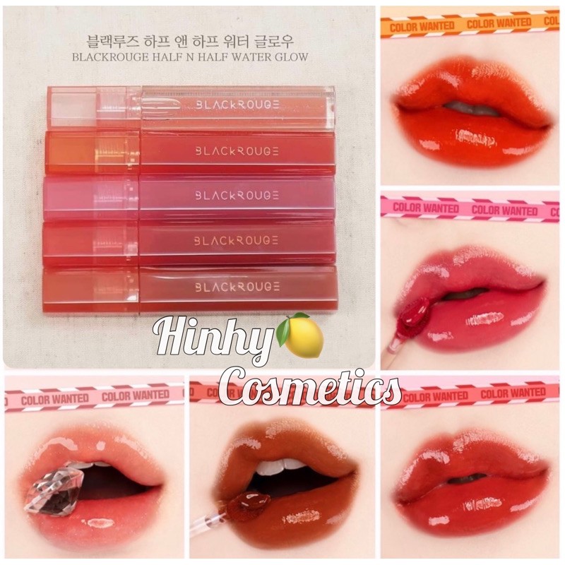 Son Black Rouge Bóng HALF N HALF WATER GLOW