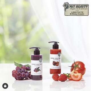 Sữa rửa mặt rau củ tạo bọt thải độc Super Vegitoks Cleanser vegitok