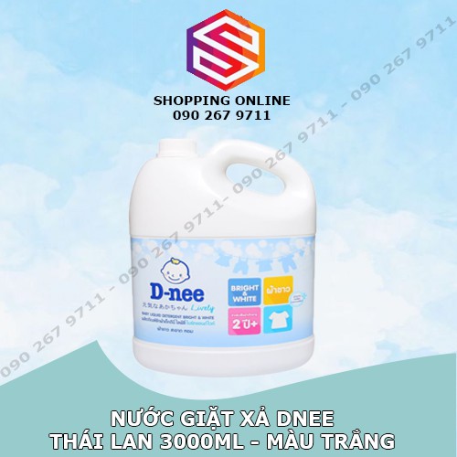 Nước giặt xả Dnee Thái 3000ML Trắng