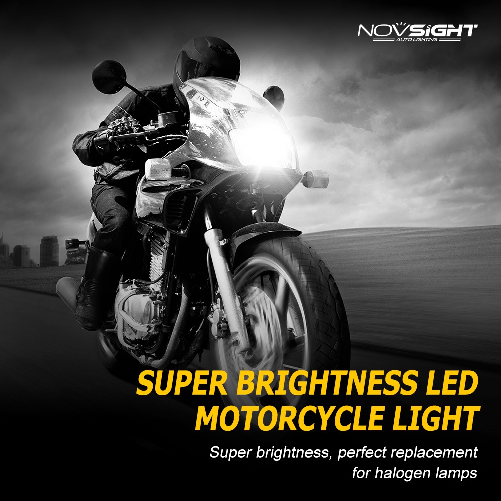 Đèn pha LED Novsight M35 H4 đèn pha xe máy 25W 5000LM 6000K chuyên dụng dành cho xe mô tô