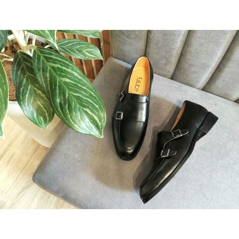 Giày tây hai khóa Monkstrap nam da bò nguyên tấm cao cấp Toroshoes M600 ( nhiều màu, nhiều lựa chọn, siêu đẹp)