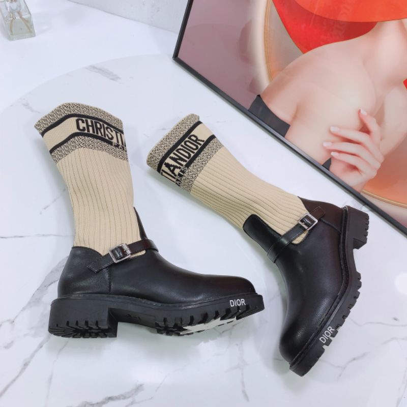 B(ẢNH THẬT) Boot Lửng Len Chun Da Mềm Êm Chiến Binh Fullbox Bill Túi Hãng Cao Cấp