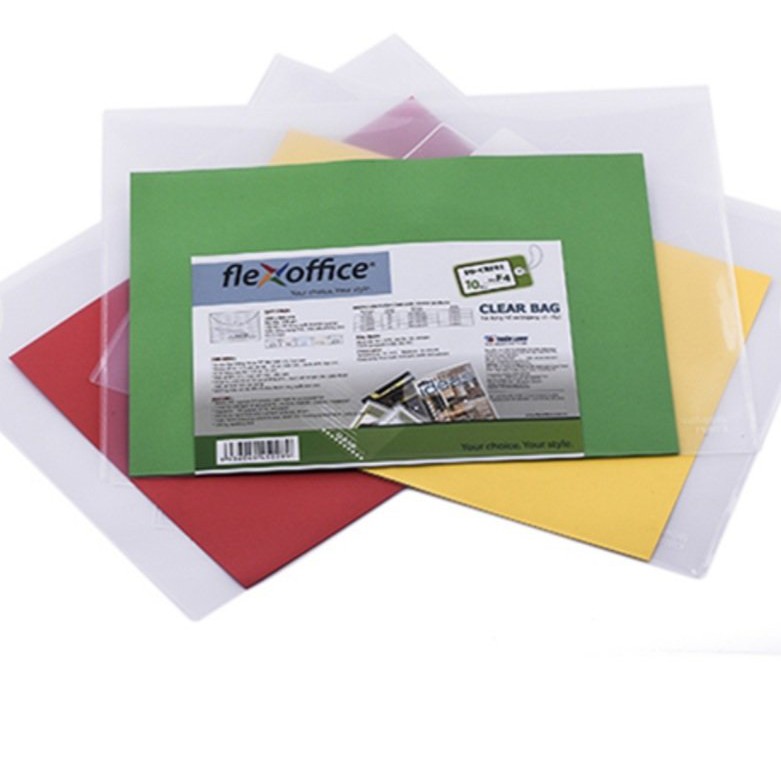 [ Chính hãng ] Bìa nút F4 Flexoffice có in FO-CBF01 ( 10 bìa / túi ) hàng có kiểm tra chất lượng và 