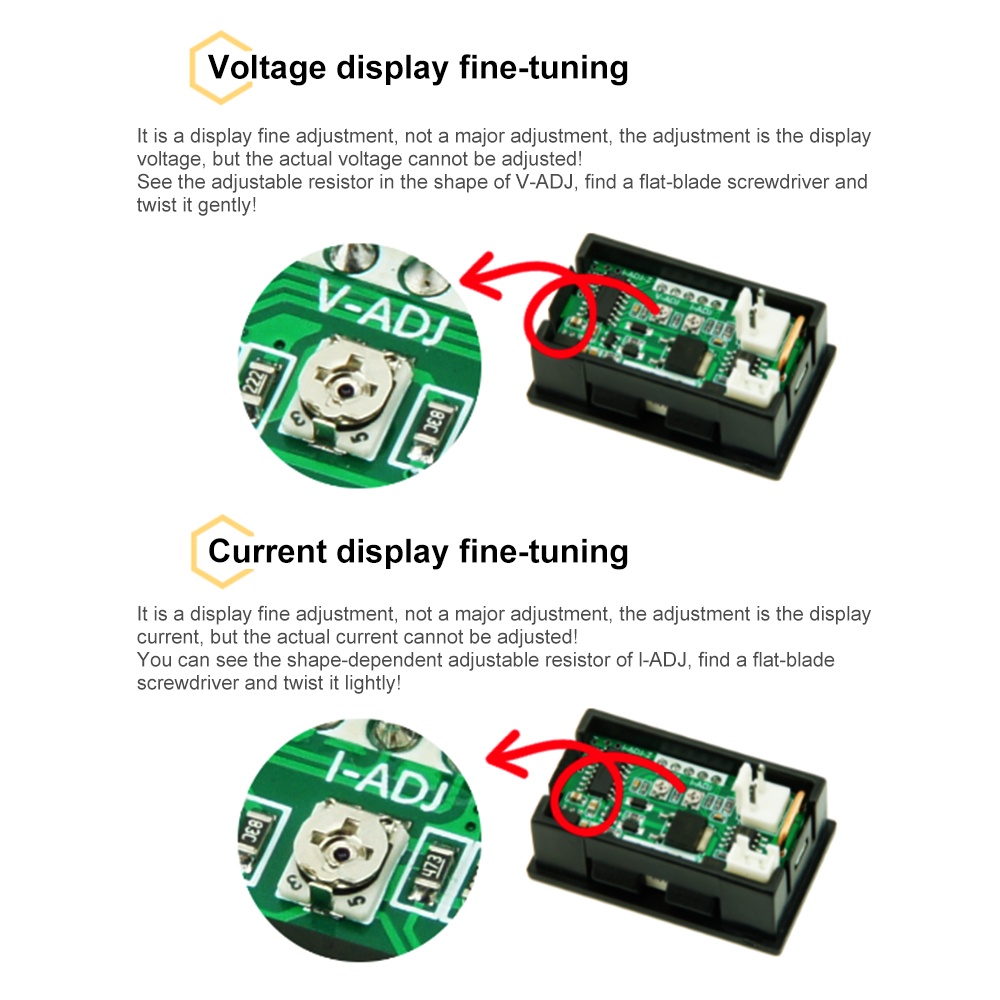 DIYMORE Đồng Hồ Đo Điện Áp M6120 DC6-120V DC 10A 50A 100A