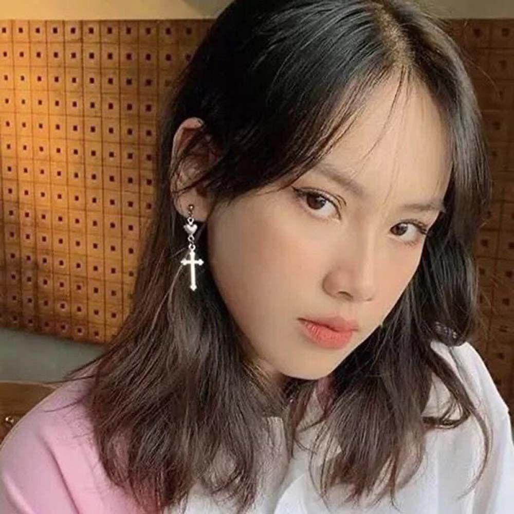 Khuyên Tai Hình Thánh Giá Phong Cách Hàn Quốc Dành Cho Nữ