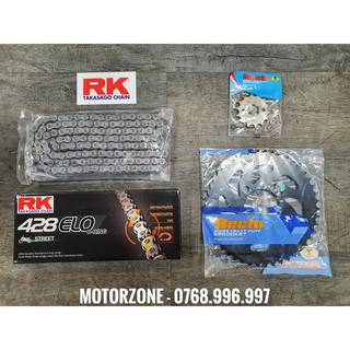 Nhông sên dĩa cho GPX Legend 150/200/250- Sên RK 428 ELO O-ring không màu