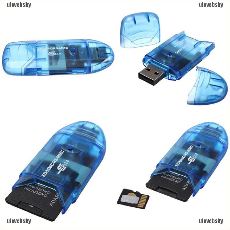 【ulovebsby】USB Memory Card Reader Writer Adapter for MMC SD SDHC TF UP To 64GB