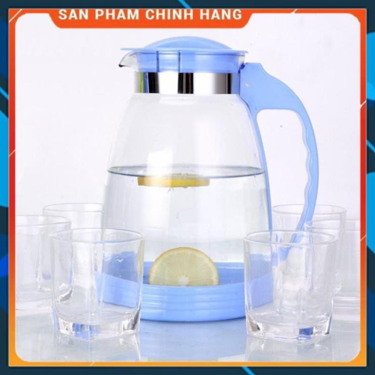 CHÍNH HÃNG -  Ấm pha trà thuỷ tinh 2600ml,bình pha trà thủy tinh ,bình ủ trà cao cấp,bình đựng nước 2600ml