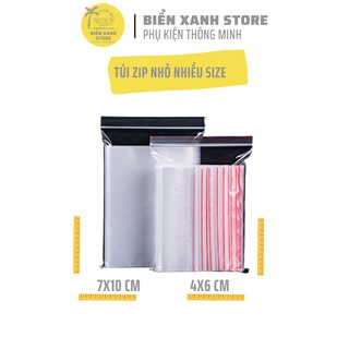 Túi zip nhỏ mini bịch 50 - 100 cái viền đỏ nhiều size loại dày đẹp
