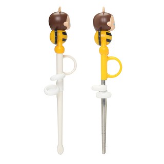 Set đũa tập gấp 3 món (Thìa, Dĩa, Đũa xỏ ngón) inox kèm hộp đựng cho bé