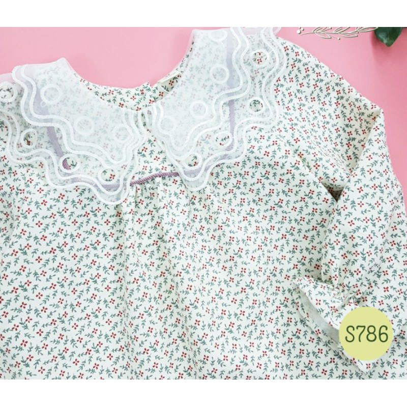 Đầm OLI RIVER KIDS hoa nhí tay dài