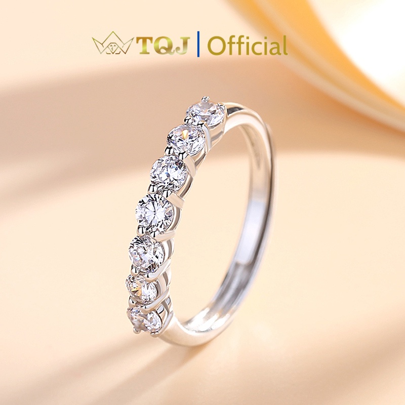 Nhẫn Bạc Nữ TQJ-NZW03Chất Liệu Bạc 925 Chuỗi Đá Lấp Lánh Xinh Xắn