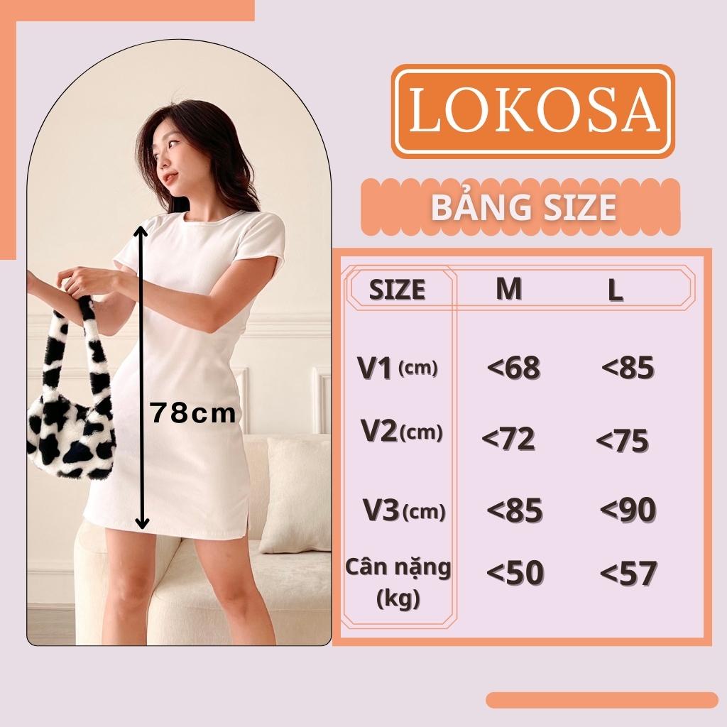 Váy Ôm Body LOKOSA Đầm Body Hở Lưng Dự Tiệc Chất Thun Gân Sexy Thiết Kế Ôm Eo Tay Ngắn Sang Trọng VD065 | BigBuy360 - bigbuy360.vn