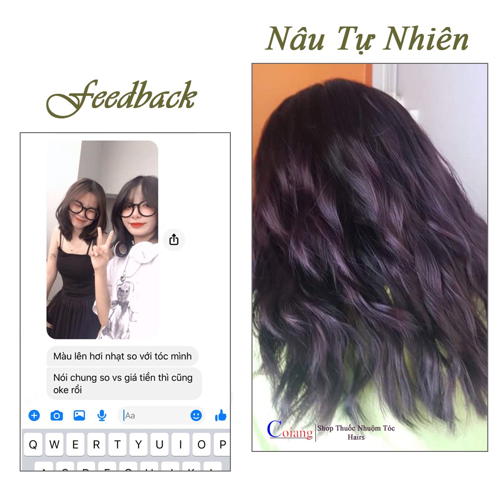 Thuốc nhuộm tóc màu NÂU TỰ NHIÊN không cần thuốc tẩy tóc Chenglovehairs, Chenglovehair