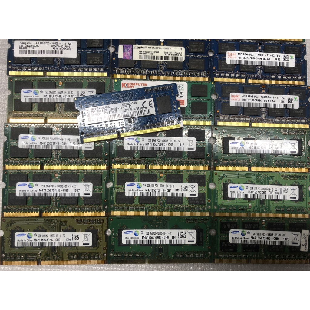 Ram Laptop PC3/PC3L 2GB, 4GB BUS 1066 1333 1600 12800 DDR3 DDR3L zin tháo máy (BH 1 tháng)