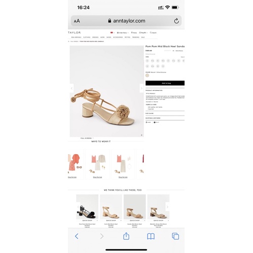 Giày sandal Ann Taylor chính hãng