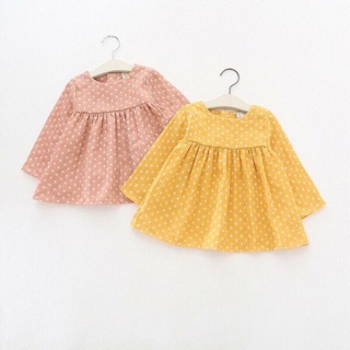 Váy babydol duducream vàng hồng