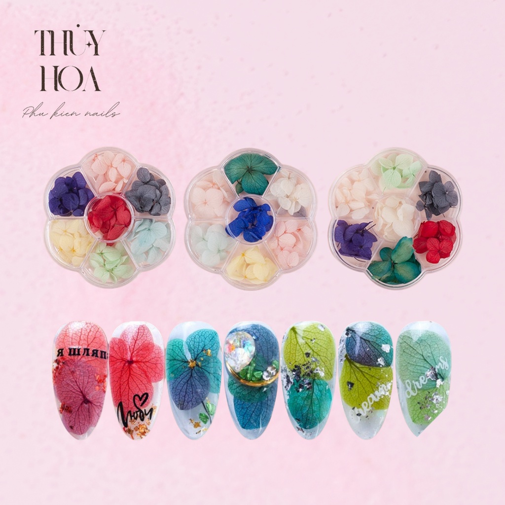 Hoa khô ẩn nail tròn