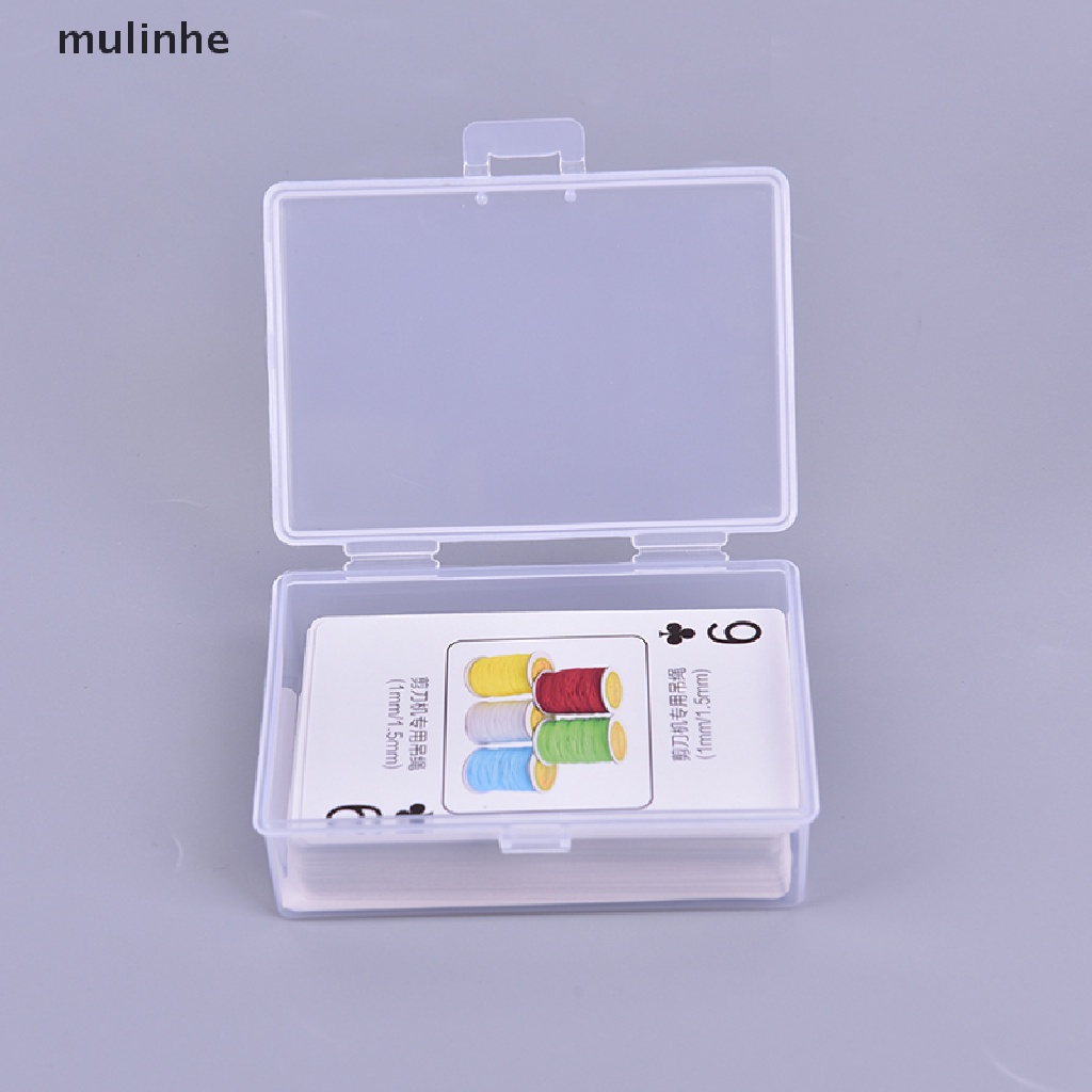 Set 2 Hộp Nhựa Trong Suốt Đựng Bài Poker Tiện Dụng