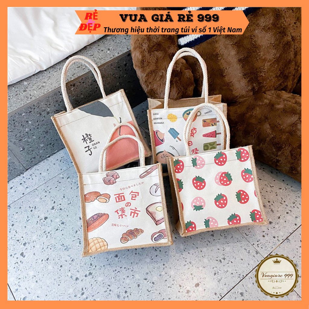 Túi vải canvas nữ đeo chéo đi chơi phong cách Hàn Quốc FEFU TV44