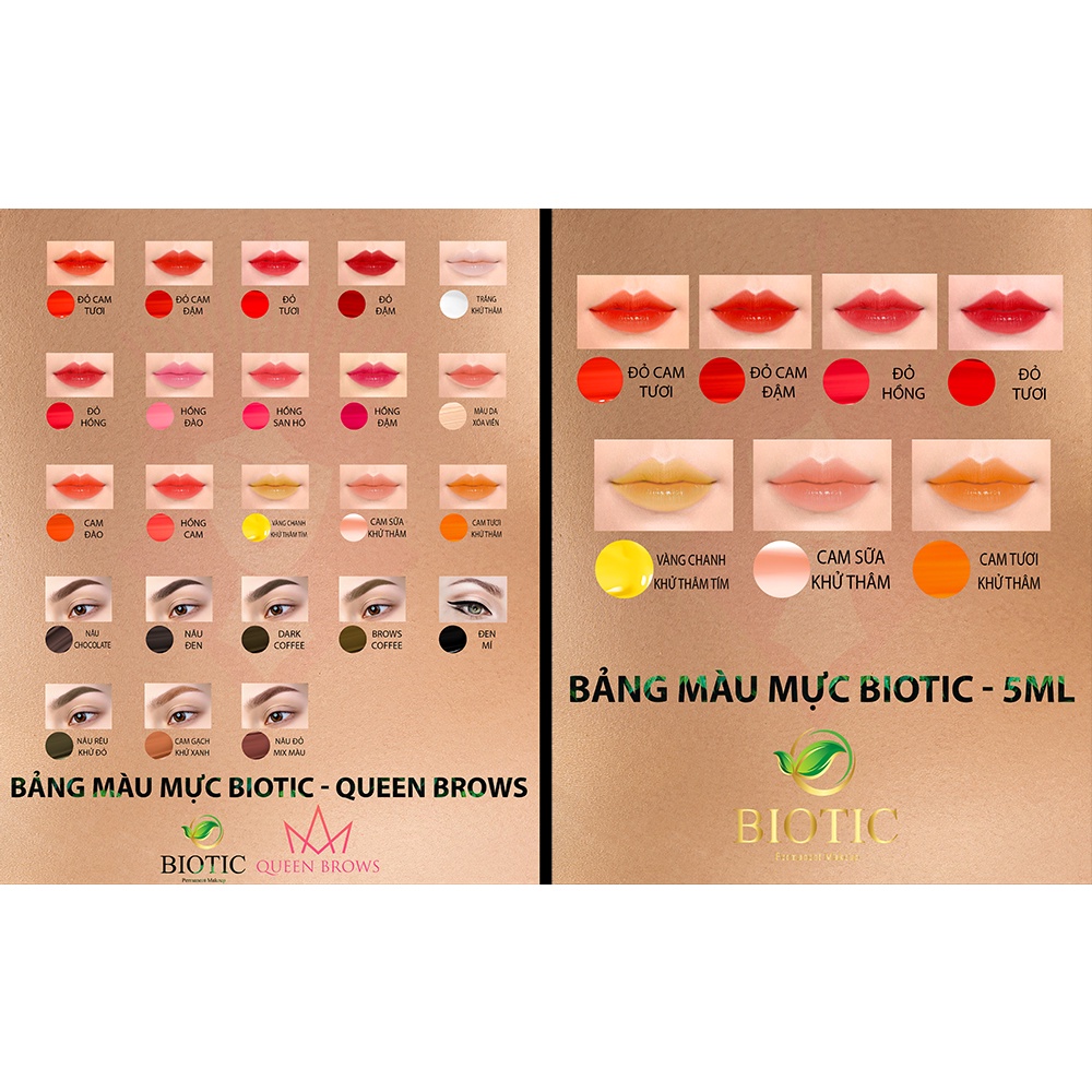 Mực xăm Biotic bong đậm chính hãng Mực phun xăm hữu cơ hàng đầu Việt Nam