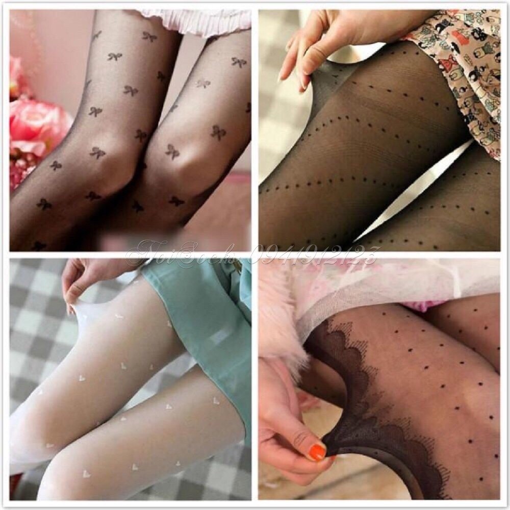 [Sỉ lẻ] Quần tất giấy, vớ quần Thêu Họa Tiết, hàng xuất Hàn, quyến rũ và cá tính, chất liệu cao cấp, siêu dai, siêu mịn