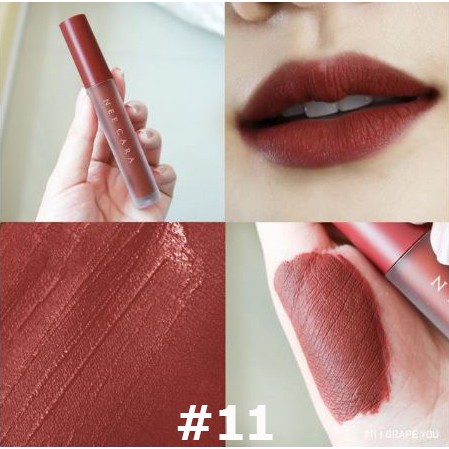 [THAILAND] Son Lì Nee Cara Velvet Matte Lip Glaze Thái Lan NA1961 4g