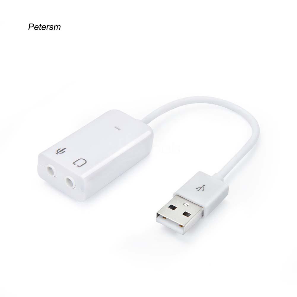 Card âm thanh USB hai kênh giắc cắm 3.5mm kèm dây cáp