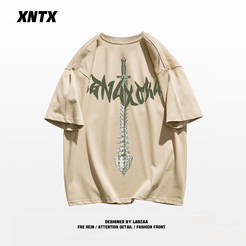 Áo Thun Tay Ngắn In Chữ Phong Cách hip hop Thời Trang Cho Nam