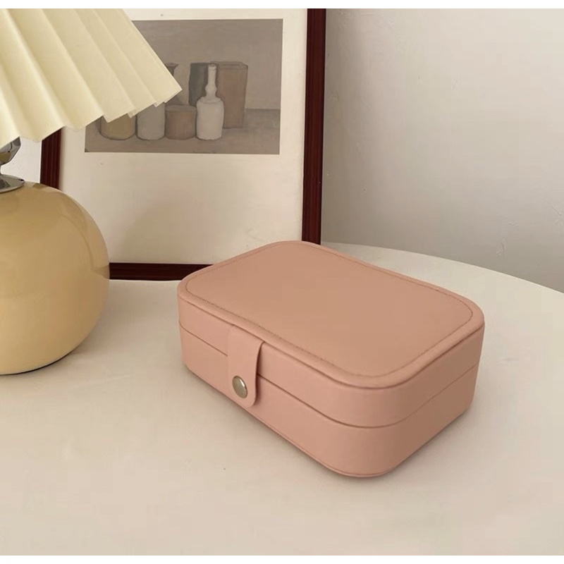 Hộp Đựng Trang Sức Đa Năng Bọc Da PU Kích Thước 16 x 11 x 5cm